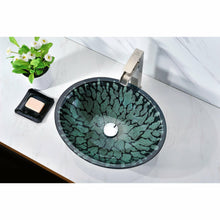 Load image into Gallery viewer, Bravo Series Deco-Glass Vessel Sink in Lustrous Black- Anzzi