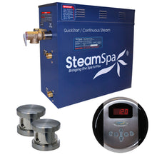 Load image into Gallery viewer, SteamSpa Oasis 12 KW QuickStart Acu-Steam Bath Generator Package in Brushed Nickel- SteamSpa