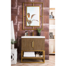 Load image into Gallery viewer, James Martin Columbia 31.5&quot; Latte Oak - Radiant Gold Single Vanity
