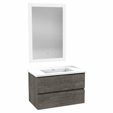 Load image into Gallery viewer, 30 in W x 20 in H x 18 in D Bath Vanity in Rich Grey with Cultured Marble Vanity Top in White with White Basin &amp; Mirror- Anzzi