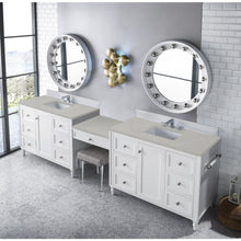 Load image into Gallery viewer, James Martin Copper Cove Encore 122&quot; Bright White Double Vanity Set
