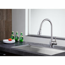Load image into Gallery viewer, Bell Single-Handle Pull-Out Sprayer Kitchen Faucet in Brushed Nickel- Anzzi