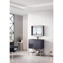 Load image into Gallery viewer, James Martin Milan 31.5&quot; Modern Grey - Brushed Nickel Single Vanity with Base