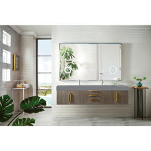 Load image into Gallery viewer, James Martin Mercer Island 72&quot; Ash Gray - Radiant Gold Double Vanity