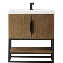 Load image into Gallery viewer, James Martin Columbia 31.5&quot; Latte Oak - Matte Black Single Vanity- James Martin
