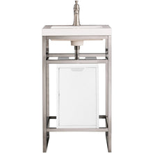 Load image into Gallery viewer, James Martin Boston 20&quot; Stainless Steel Sink Console with Storage Cabinet- James Martin