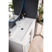 Load image into Gallery viewer, James Martin Alicante&#39; 39.5&quot; Glossy White-Brushed Nickel Single Vanity Cabinet