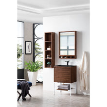 Load image into Gallery viewer, James Martin Milan 23.6&quot; Mid Century Walnut - Glossy White Single Vanity with Base