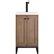 Load image into Gallery viewer, James Martin Chianti 20&quot; Whitewashed Walnut - Matte Black Single Vanity- James Martin