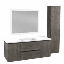 Load image into Gallery viewer, 48 in. W x 20 in. H x 18 in. D Bath Vanity Set in Rich Gray with Vanity Top in White with White Basin and Mirror- Anzzi
