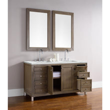 Load image into Gallery viewer, James Martin Chicago 60&quot; Whitewashed Walnut Double Vanity