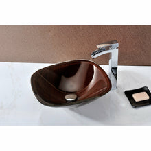Load image into Gallery viewer, Cansa Series Deco-Glass Vessel Sink in Rich Timber- Anzzi