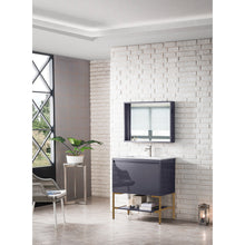 Load image into Gallery viewer, James Martin Milan 31.5&quot; Modern Grey - Radiant Gold Single Vanity with Base