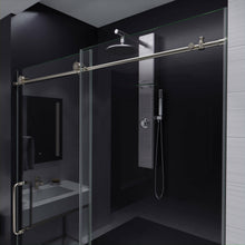 Load image into Gallery viewer, Padrona Series 60 in. by 76 in. Frameless Sliding Shower Door in Brushed Nickel with Handle- Anzzi