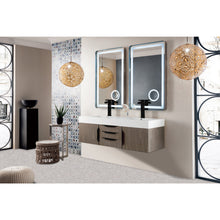 Load image into Gallery viewer, James Martin Mercer Island 59&quot; Ash Gray - Matte Black Double Vanity