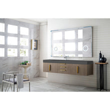 Load image into Gallery viewer, James Martin Mercer Island 72&quot; Ash Gray - Radiant Gold Single Vanity