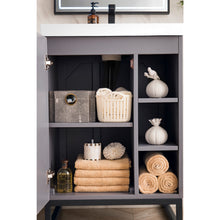 Load image into Gallery viewer, James Martin Alicante&#39; 24&quot; Grey Smoke-Matte Black Single Vanity Cabinet