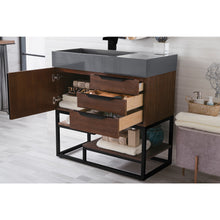 Load image into Gallery viewer, James Martin Columbia 36&quot; Coffee Oak - Matte Black Single Vanity