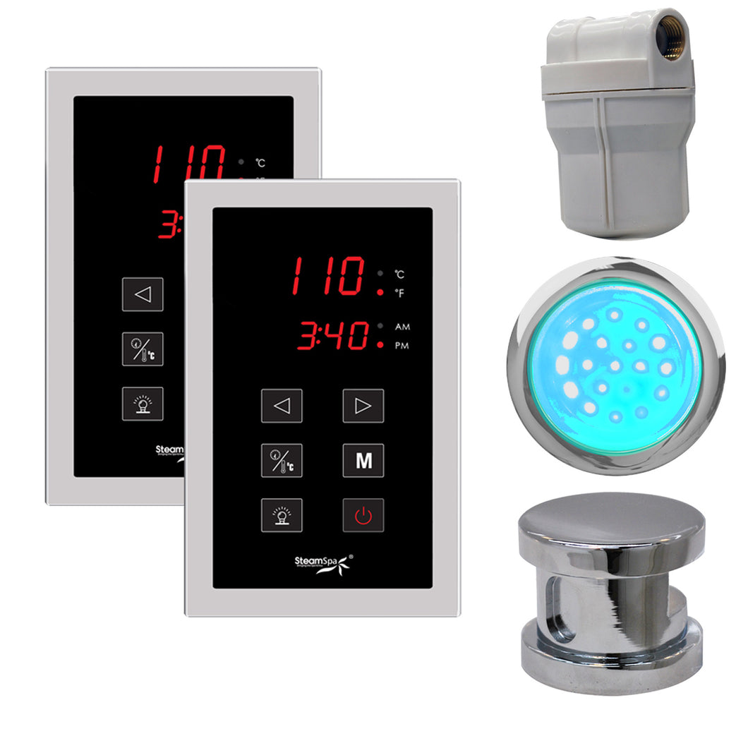 SteamSpa Royal Touch Panel Control Kit in Chrome- SteamSpa