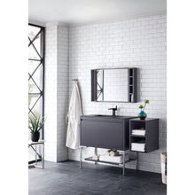 Load image into Gallery viewer, James Martin Milan 35.4&quot; Modern Grey - Brushed Nickel Single Vanity