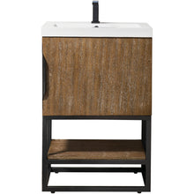 Load image into Gallery viewer, James Martin Columbia 24&quot; Latte Oak - Matte Black Single Vanity- James Martin