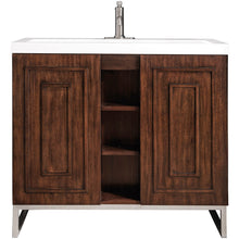 Load image into Gallery viewer, James Martin Alicante&#39; 39.5&quot; Mid Century Acacia-Brushed Nickel Single Vanity Cabinet- James Martin