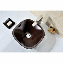 Load image into Gallery viewer, Cansa Series Deco-Glass Vessel Sink in Rich Timber- Anzzi