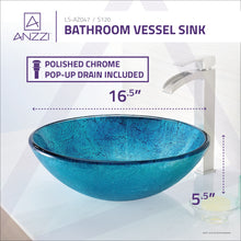 Load image into Gallery viewer, Accent Series Deco-Glass Vessel Sink in Blue Ice- Anzzi