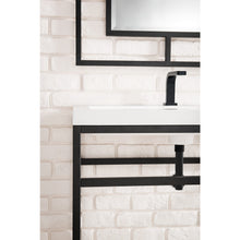 Load image into Gallery viewer, James Martin Boston 31.5&quot; Matte Black Stainless Steel Sink Console