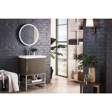 Load image into Gallery viewer, James Martin Columbia 24&quot; Ash Gray - Brushed Nickel Single Vanity