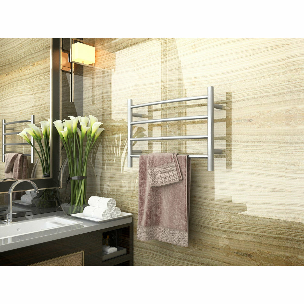 Glow 4-Bar Electric Towel Warmer in Brushed Nickel- Anzzi