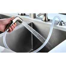 Load image into Gallery viewer, ELYSIAN Farmhouse Stainless Steel 33 in. Double Bowl Kitchen Sink and Faucet Set with Soave Faucet in Brushed Nickel- Anzzi