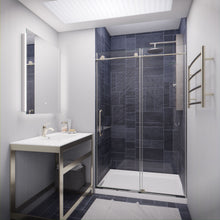 Load image into Gallery viewer, Madam Series 48 in. by 76 in. Frameless Sliding Shower Door in Brushed Nickel with Handle- Anzzi