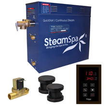 Load image into Gallery viewer, SteamSpa Oasis 10.5 KW QuickStart Acu-Steam Bath Generator Package with Built-in Auto Drain in Oil Rubbed Bronze- SteamSpa