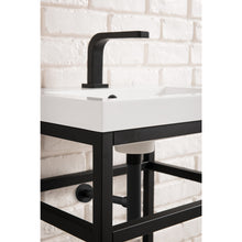 Load image into Gallery viewer, James Martin Boston 31.5&quot; Matte Black Stainless Steel Sink Console
