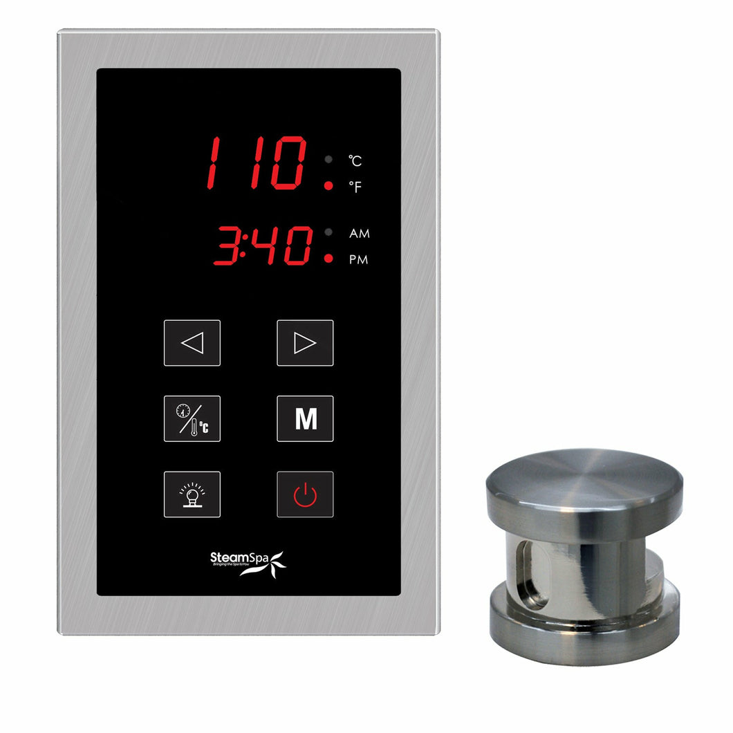 Oasis Touch Panel Control Kit in Brushed Nickel- SteamSpa