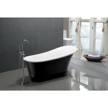 Load image into Gallery viewer, Prima 67 in. Acrylic Flatbottom Non-Whirlpool Bathtub in Black- Anzzi