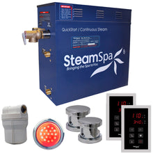 Load image into Gallery viewer, SteamSpa Royal 10.5 KW QuickStart Acu-Steam Bath Generator Package in Polished Chrome- SteamSpa