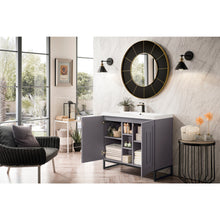 Load image into Gallery viewer, James Martin Alicante&#39; 39.5&quot; Grey Smoke-Matte Black Single Vanity Cabinet