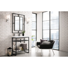 Load image into Gallery viewer, James Martin Boston 31.5&quot; Matte Black Stainless Steel Sink Console
