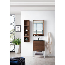 Load image into Gallery viewer, James Martin Milan 23.6&quot; Mid Century Walnut - Glossy White Single Vanity with Base