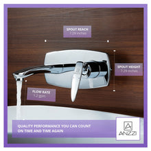 Load image into Gallery viewer, Voce Series Single-Handle Wall Mount Bathroom Faucet in Polished Chrome- Anzzi