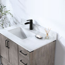 Load image into Gallery viewer, Vinnova Zaragoza 36" Single Sink Bath Vanity in Classical Grey with White Composite Grain Stone Countertop- Vinnova