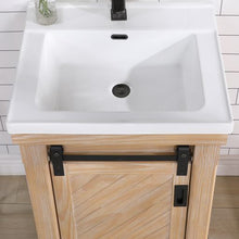 Load image into Gallery viewer, Vinnova Cortes 24&quot; Single Sink Bath Vanity in Weathered Pine with White Drop-In Ceramic Basin- Vinnova