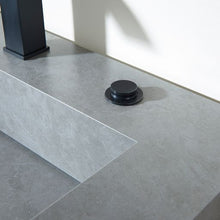 Load image into Gallery viewer, Vinnova Bilbao 60&quot; Double Vanity with Matte black stainless steel bracket match with Grey Sintered Stone Top and Mirror- Vinnova