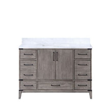 Load image into Gallery viewer, Vinnova Zaragoza 48&quot; Single Sink Bath Vanity in Classical Grey with White Composite Grain Stone Countertop- Vinnova