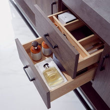 Load image into Gallery viewer, Vinnova Alistair 84B&quot; Double Sink Bath Vanity in North Carolina Oak with Grey Sintered Stone Top- Vinnova