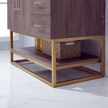 Load image into Gallery viewer, Vinnova Alistair 36" Single Sink Bath Vanity in North Carolina Oak with Grey Sintered Stone Top and Mirror- Vinnova