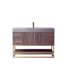 Load image into Gallery viewer, Vinnova Alistair 48&quot; Single Sink Bath Vanity in North Carolina Oak with Grey Sintered Stone Top- Vinnova