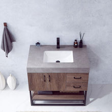 Load image into Gallery viewer, Vinnova Alistair 36B&quot; Single Sink Bath Vanity in North Carolina Oak with Grey Sintered Stone Top- Vinnova